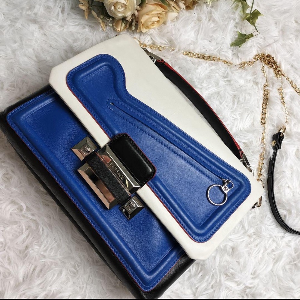 Versace Blue and White Women's Bag